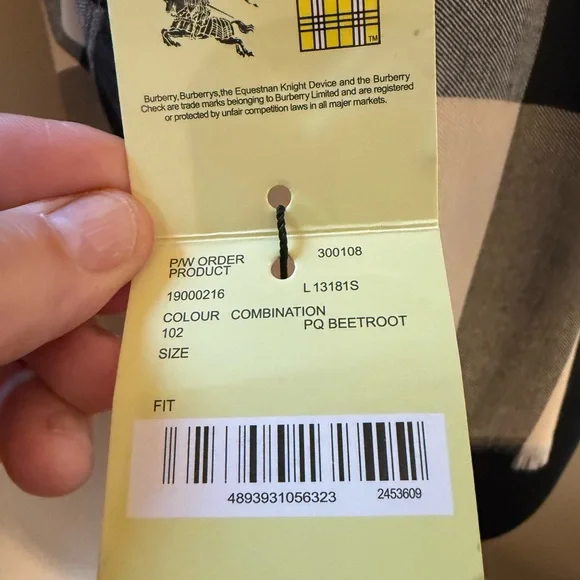 Burberry Beetroot Plaid Scarf - Picture 3 of 8